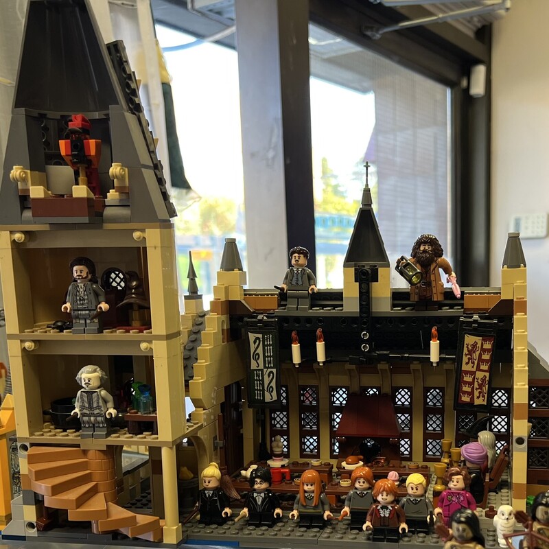 Lego 75954 Harry Potter Hogwarts Great Hall
859 pcs 9-14Y
Manual Included
Lots of Extra Figures.