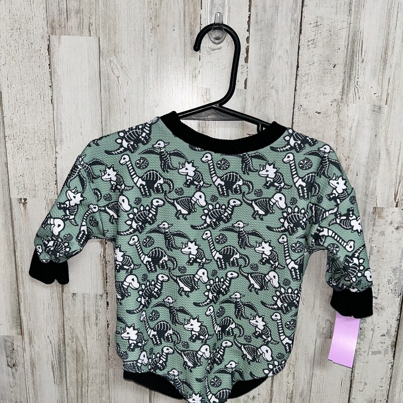 3/6M Green Dino Bubble, Green, Size: Boy 0-9m