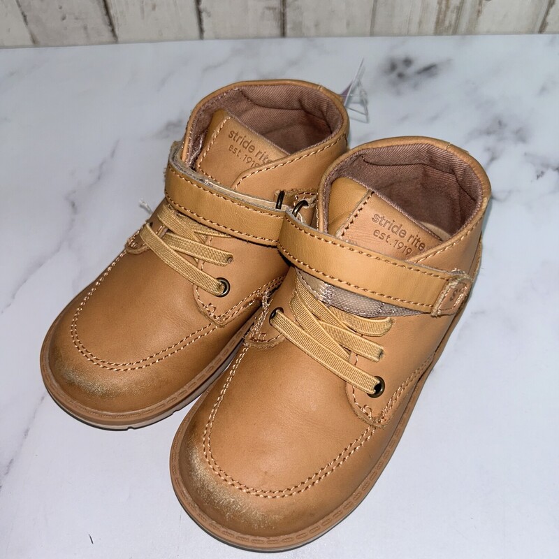 8 Tan Velcro Sneakers