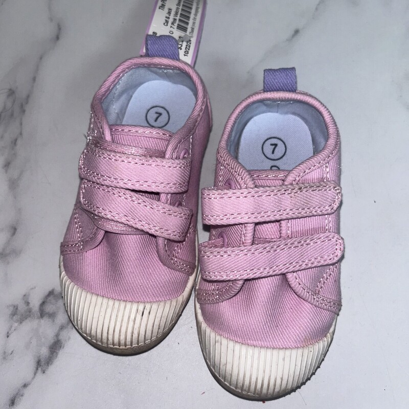 7 Pink Velcro Sneaker