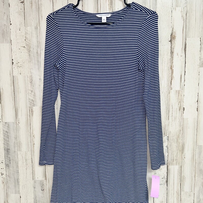 XS Navy Striped Dress