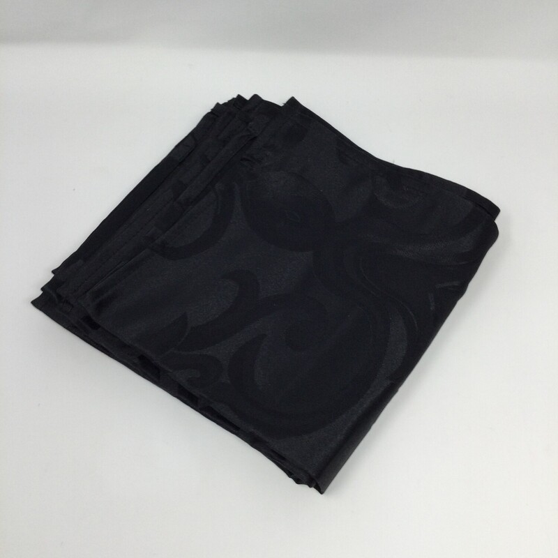 Black Napkins,
Black,
Size: Set Of 8