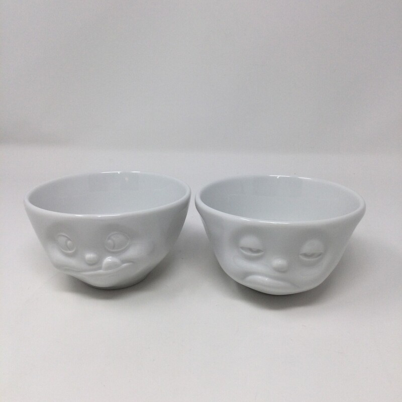 Silly Face Bowls,
White,
Size: 4.75 X 3 In