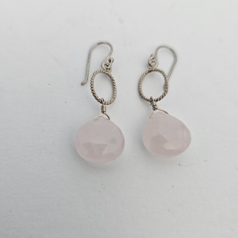 Silpada Rose Quartz Drop, Sterling, Size: Pink