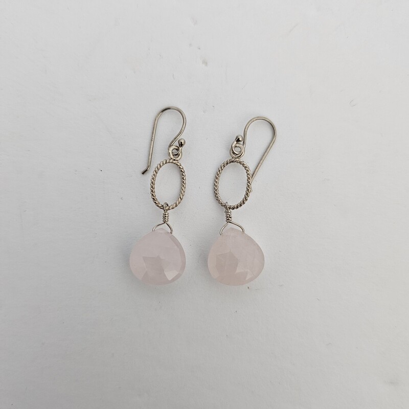 Silpada Rose Quartz Drop, Sterling, Size: Pink