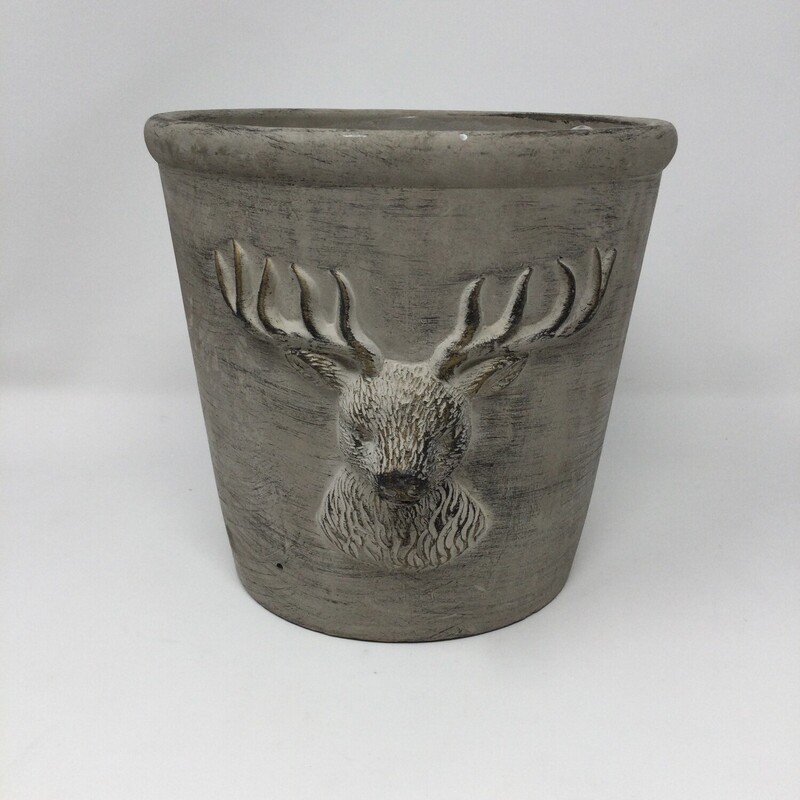 Cement Deer Planter