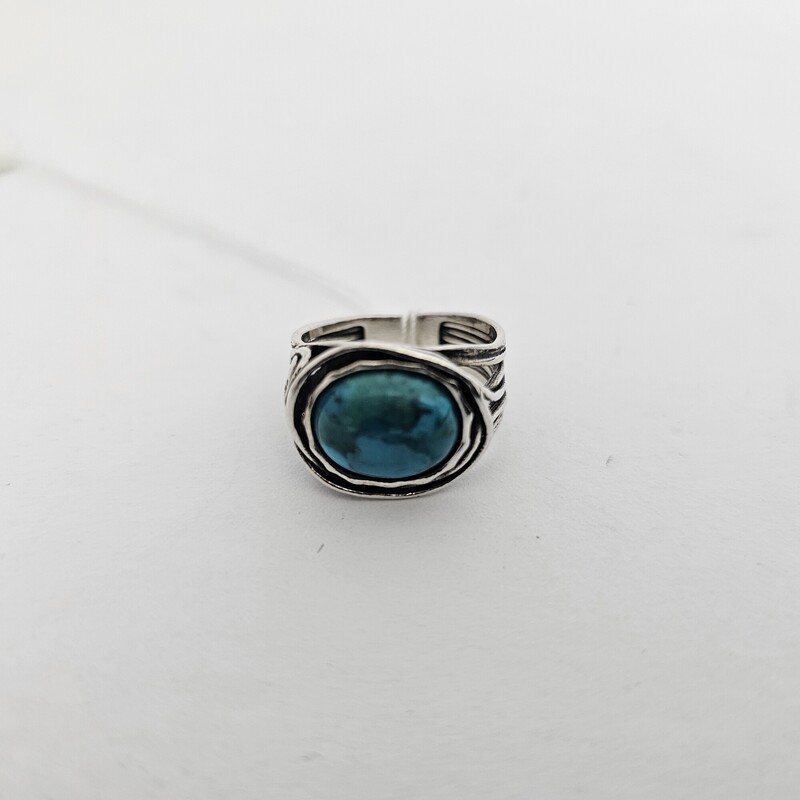 Israel Oval Turquoise