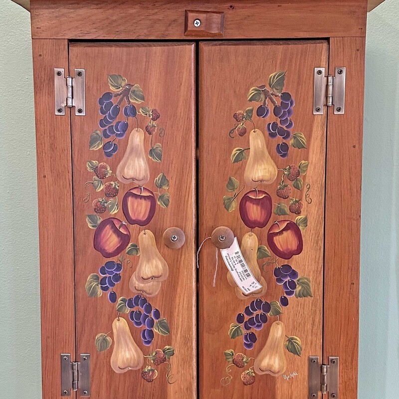 Hand Made and Hand Painted Hanging Spice Cabinet
27 In Tall x 18 In Wide