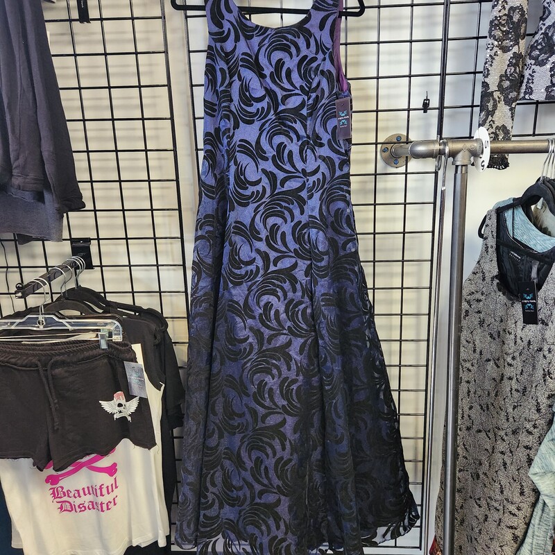 Vanessa Stevens Vintage, Blk/purp, Size: 13