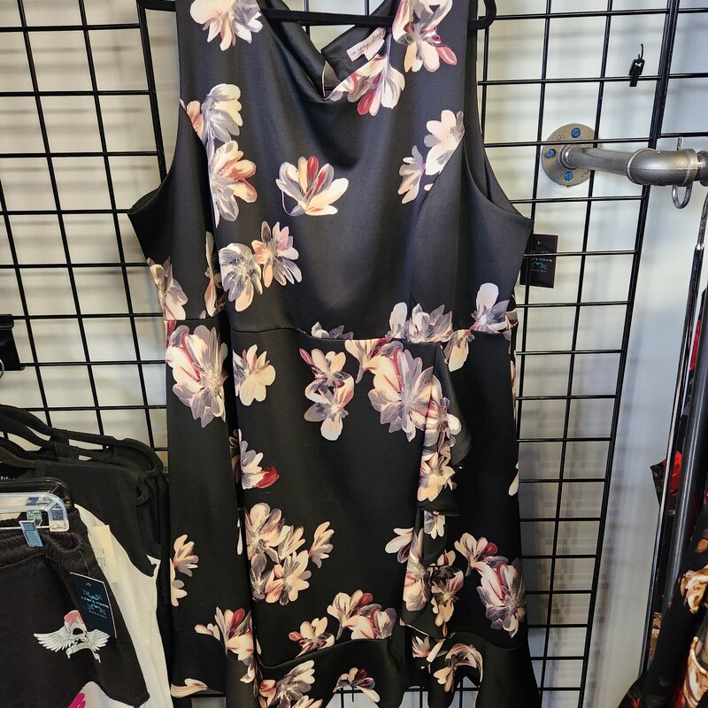 In Every Story... Dress, Blk/flo, Size: 5X