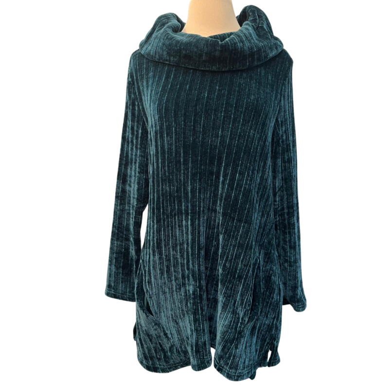 Nina Leonard Chenille Sweater<br />
Emerald<br />
Size: Large