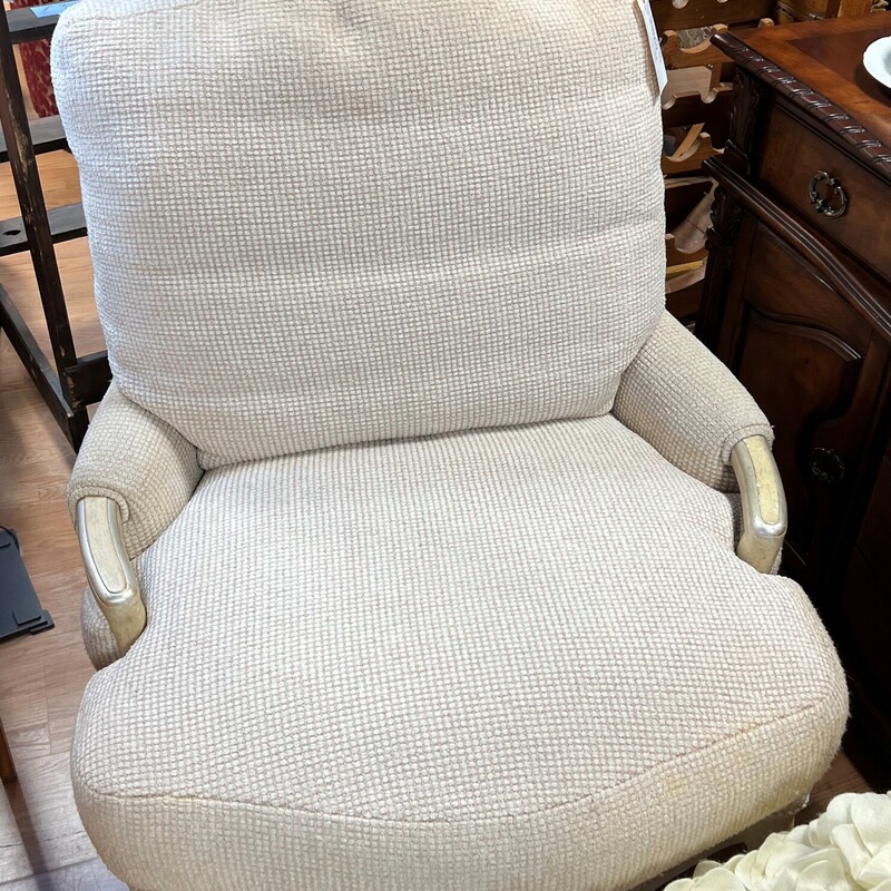 A. Rudin Arm Chair /down, White, Wood