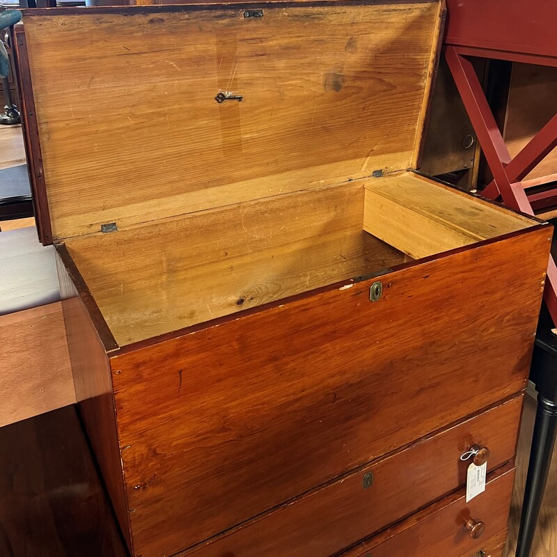 American Mule Chest, 1800s, 2 Drawers
40in x 19in x 43in tall