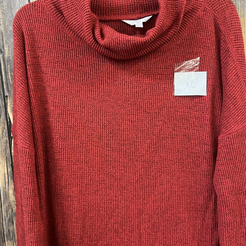 Red Cowl Neck, Size: Xl