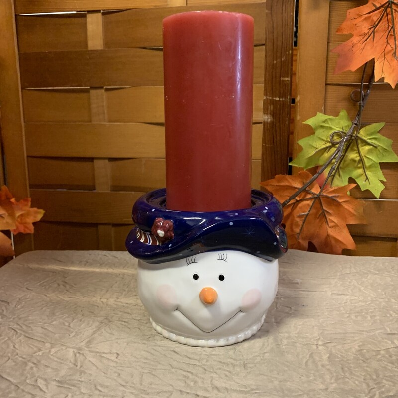 Snowman Head Candle