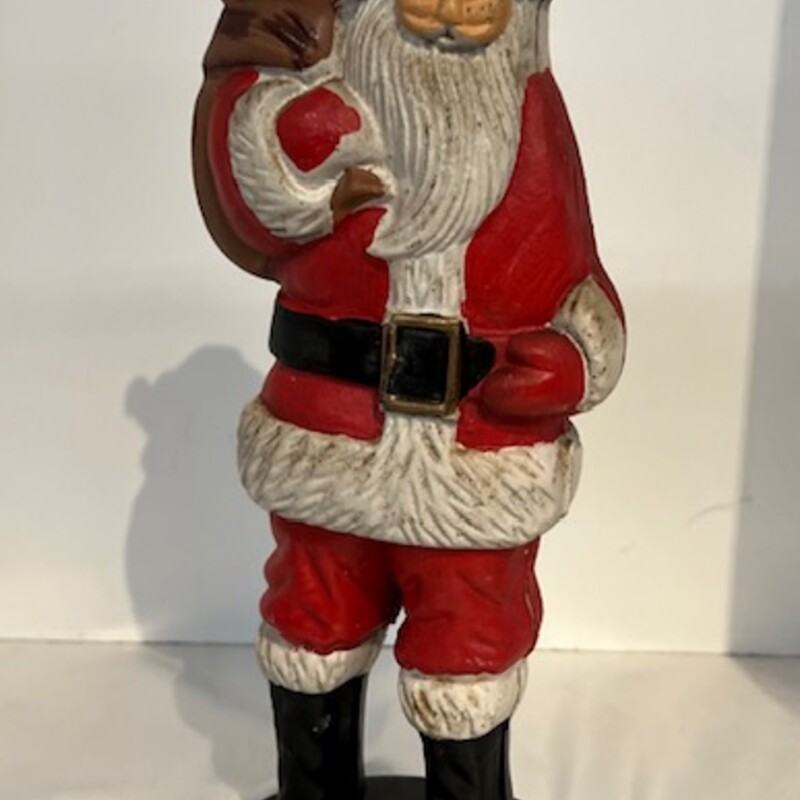 Cast Iron Santa Bank Doorstop
Red White Black
Size: 4.5 x 11H