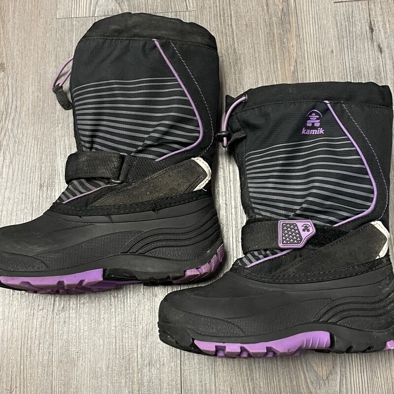 Kamik Winter Boots, Blk/purp, Size: 13Y