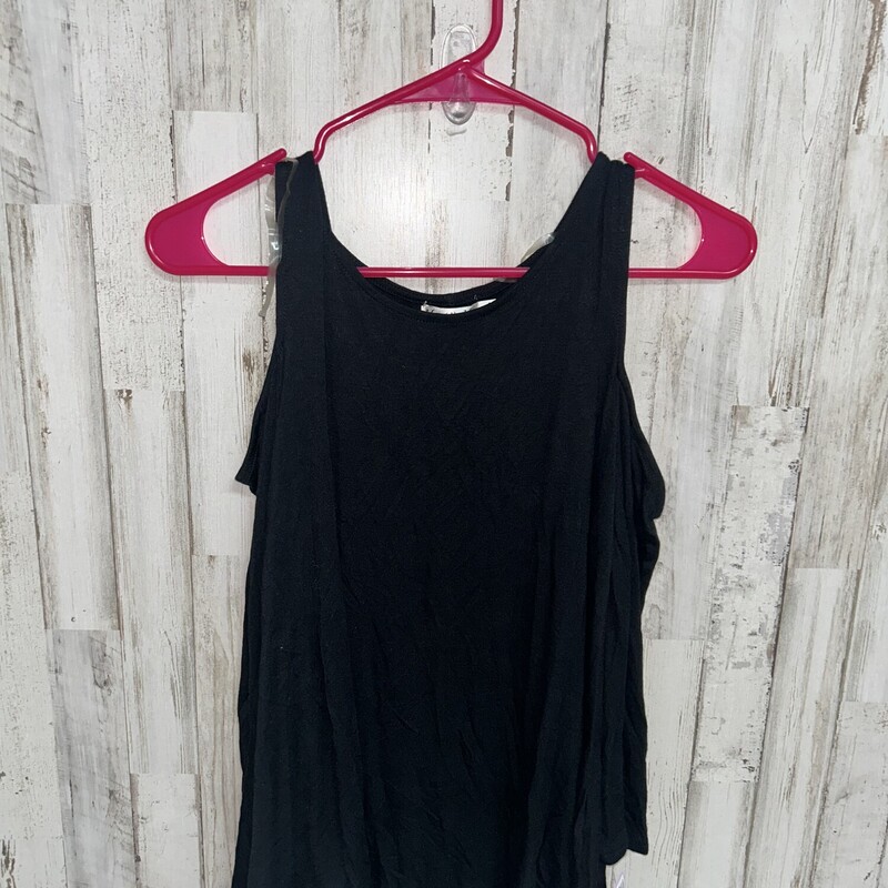 S Black Cold Shoulder Top