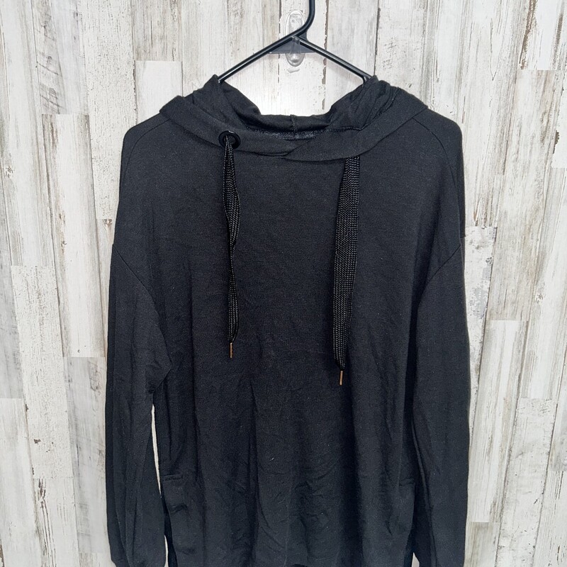 S Black Athletic Hoodie, Black, Size: Ladies S