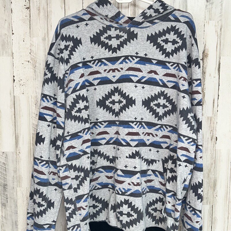 2X Grey Aztec Hoodie