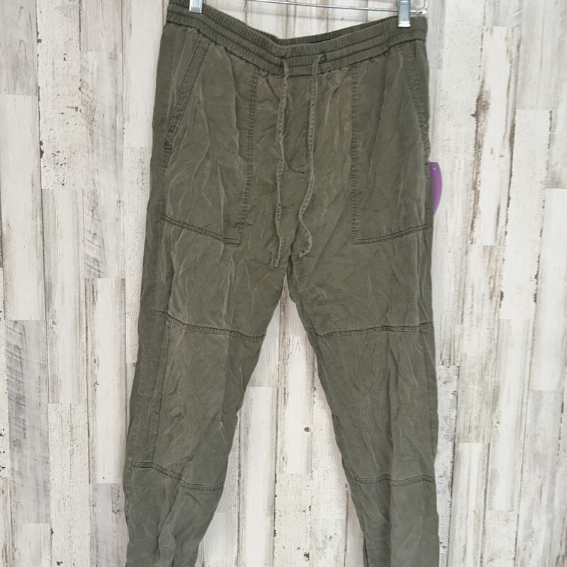 M Olive Drawstring Jogger, Green, Size: Ladies M