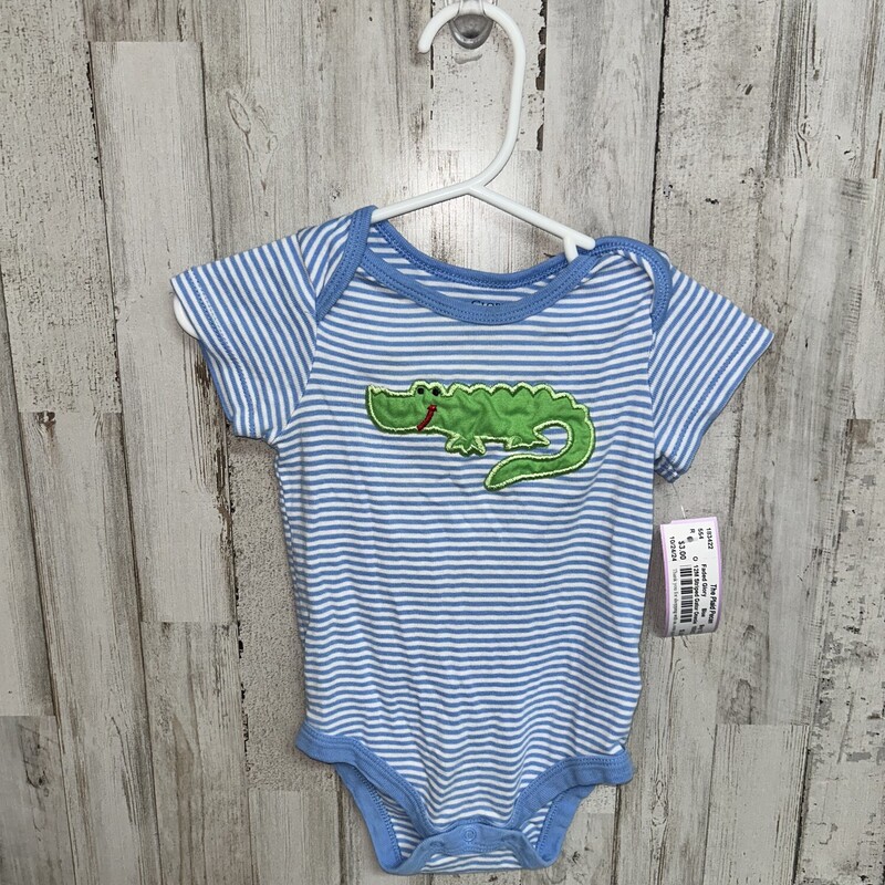 12M Striped Gator Onesie