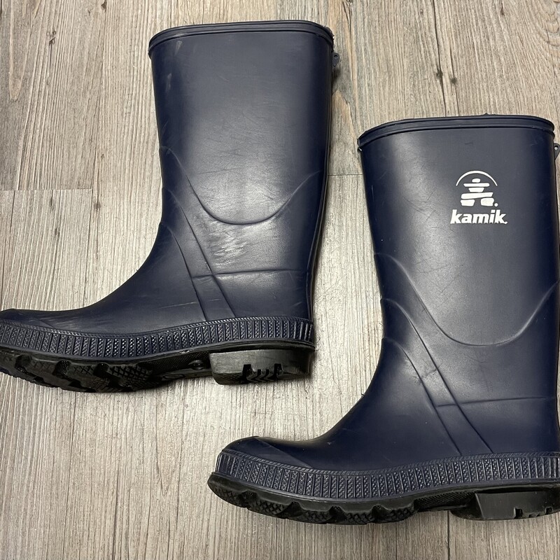 Kamik Rain Boots, Navy, Size: 3Y