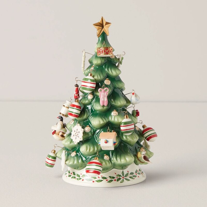 Lenox Treasured Traditions Tree Advent Calendar
Green Multicolored Size: 7.5 x 13.5H
Original box included