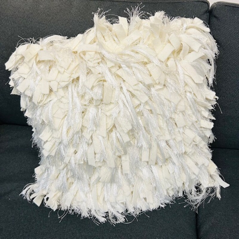 Cynthia Rowley Fringe Square Pillow
Cream White
Size: 18 x 18