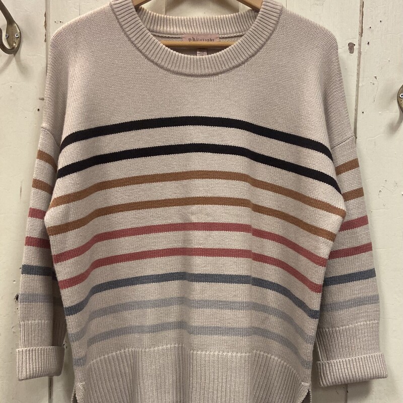 Crm/br/gy/p Strp Sweater