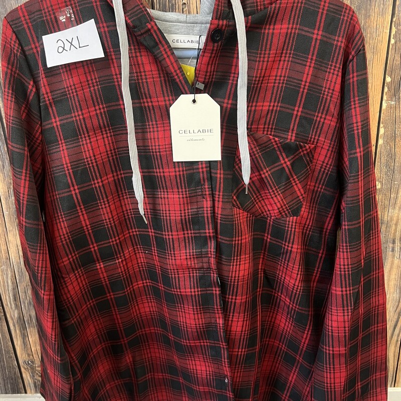 Red/black Check Jacket, Size: 2XL