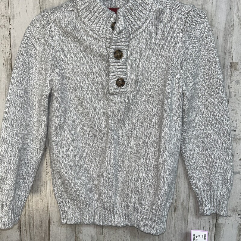 3T Grey Knit Button Pullo