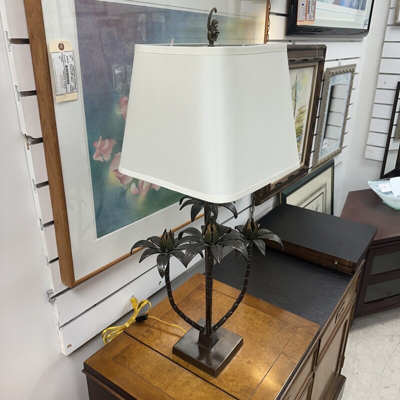 Vtg Bronze Monkey Lamp