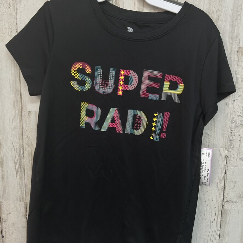 7/8 Super Rad Tee, Black, Size: Girl 7/8