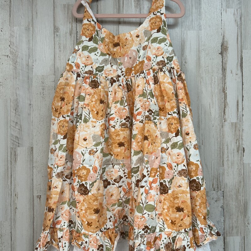 12 Orange Floral Tunic, Orange, Size: Girl 10 Up