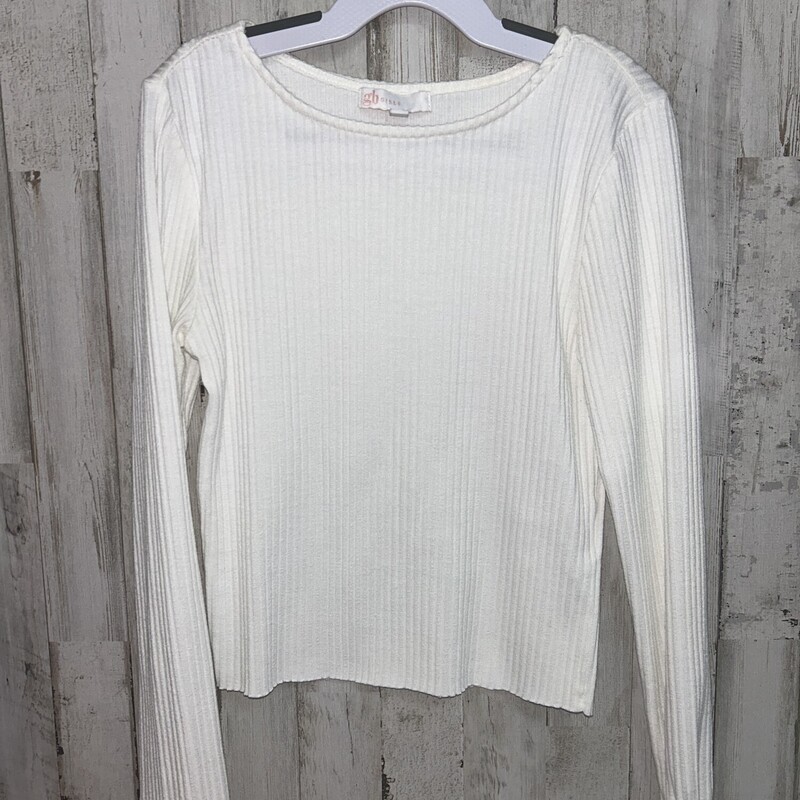 7/8 White Knit Top