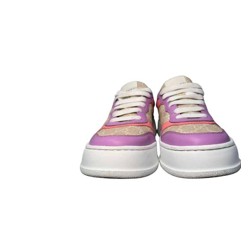 Gucci Mystic Wild Cherry Sneakers<br />
 Purple<br />
 Size: 36<br />
<br />
Laces lightly dirty and insole.<br />
Does not include original dust bag or box.