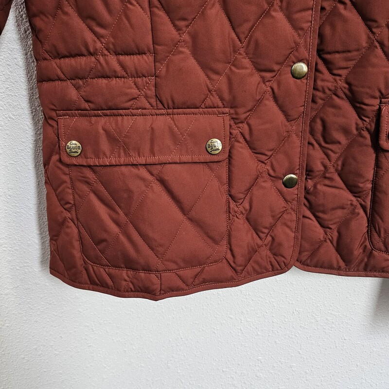 Eddie Bauer Quilted, Rust, Size: Large