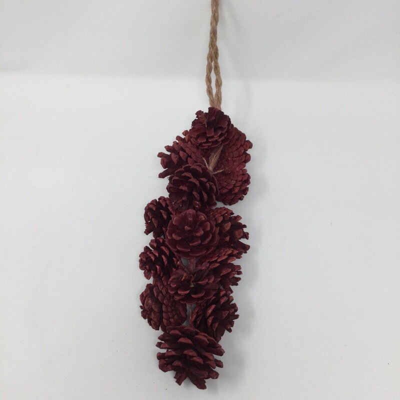 Red Pinecone Rope Decor