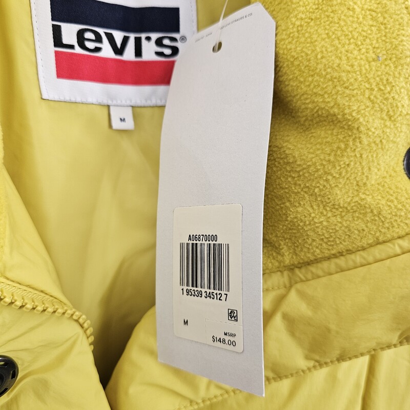 Levis Puffer $148, Yellow, Size: M/Nwt