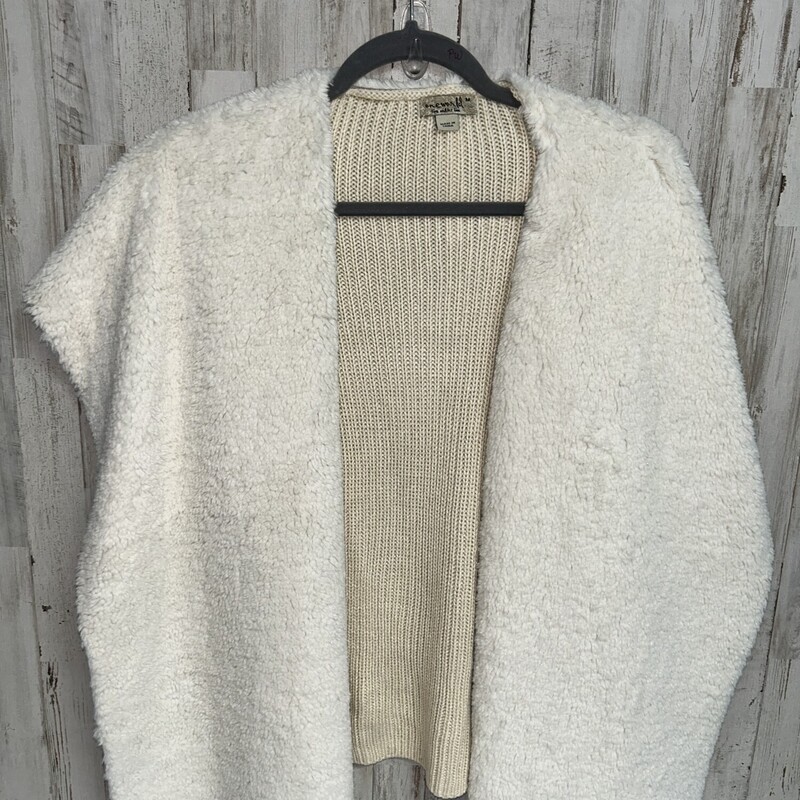 M White Fuzzy Cardigan