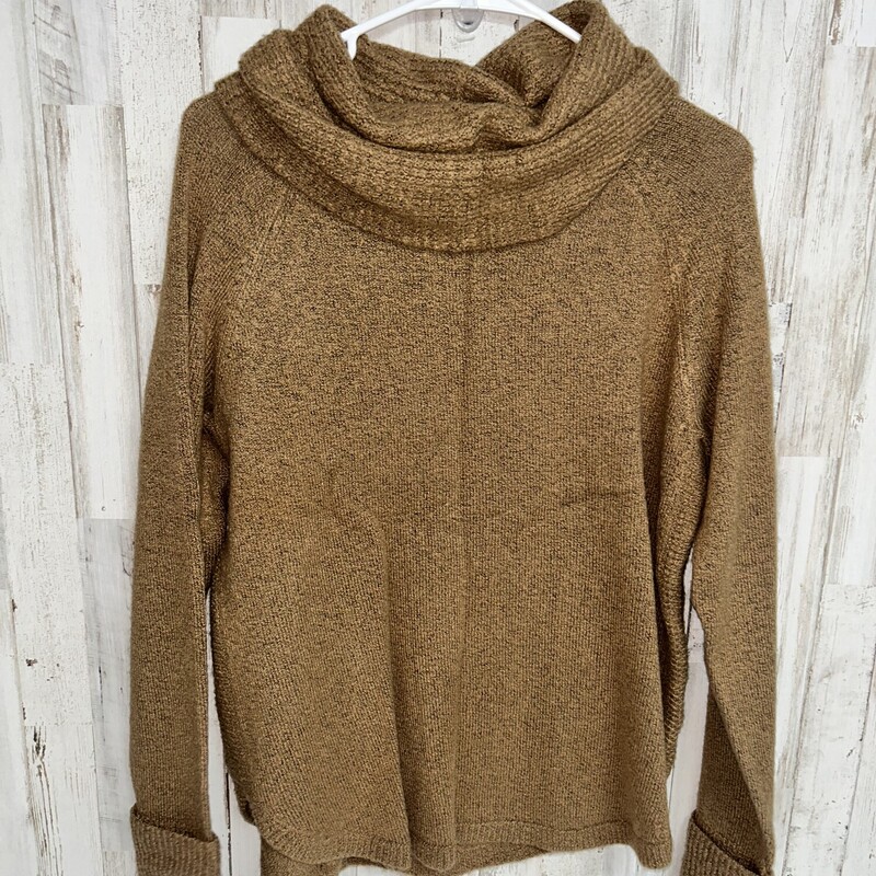 M Tan Knit Cowl Sweater