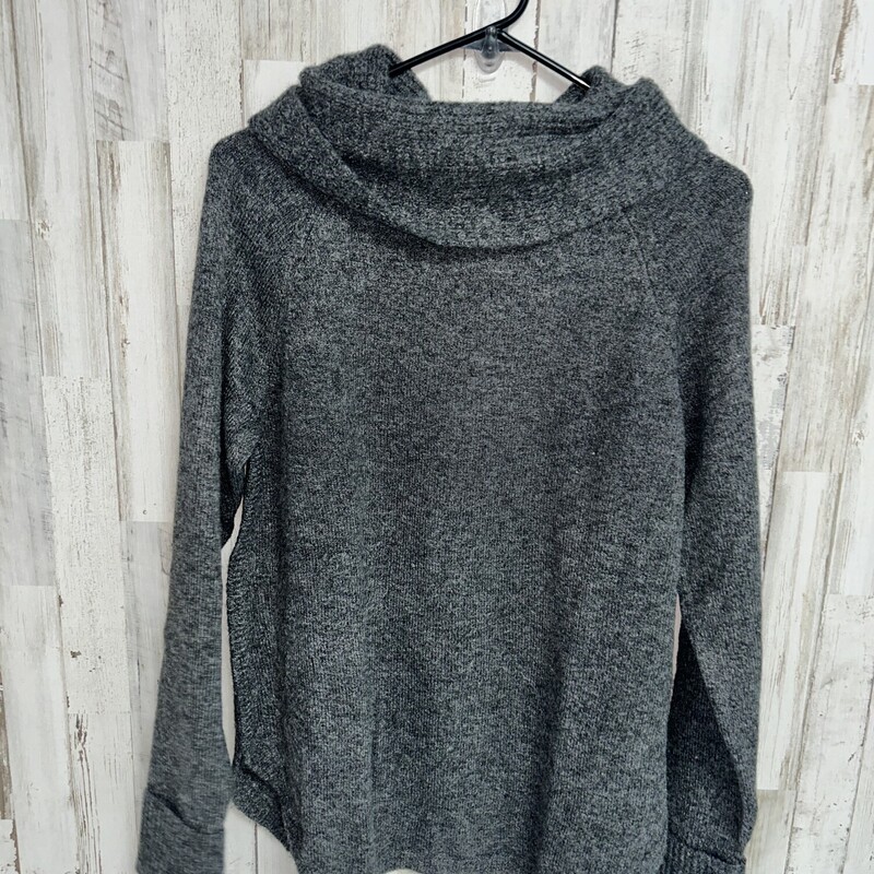 M Grey Knit Cowl Sweater, Grey, Size: Ladies M