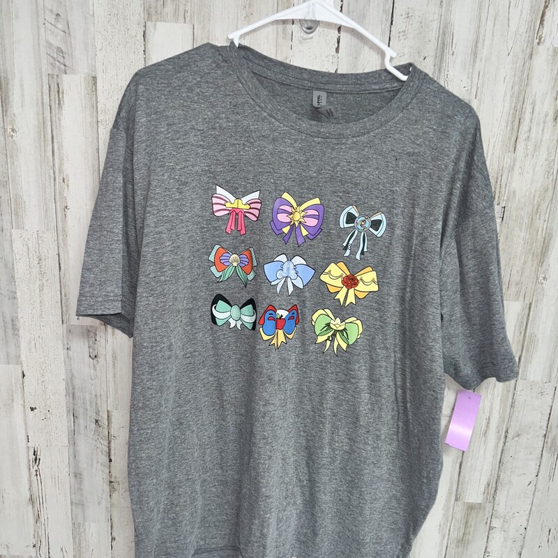 XL Grey Priness Bow Tee