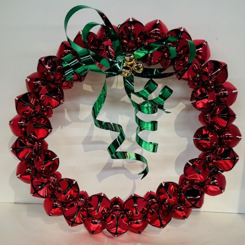 Dept 56 Metal Bell Wreath
 Red and Green
Size: 14 Diameter