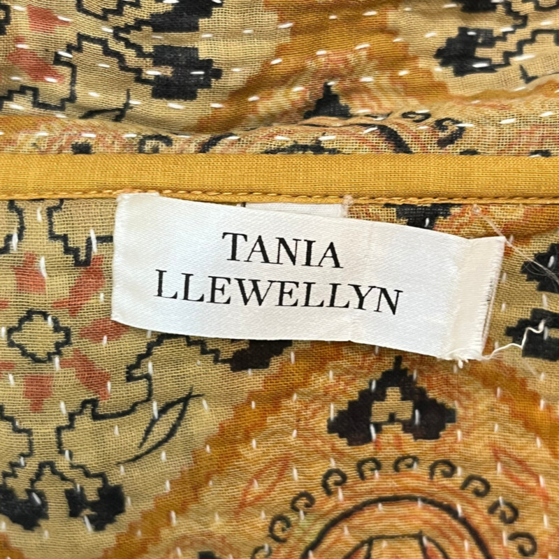 Tania Llewellyn Kantha Jacket<br />
From an Amazing Boutique in London<br />
Inspired from Designers Travels<br />
Colors:  Orange, Pink, and Tan<br />
Size: Medium