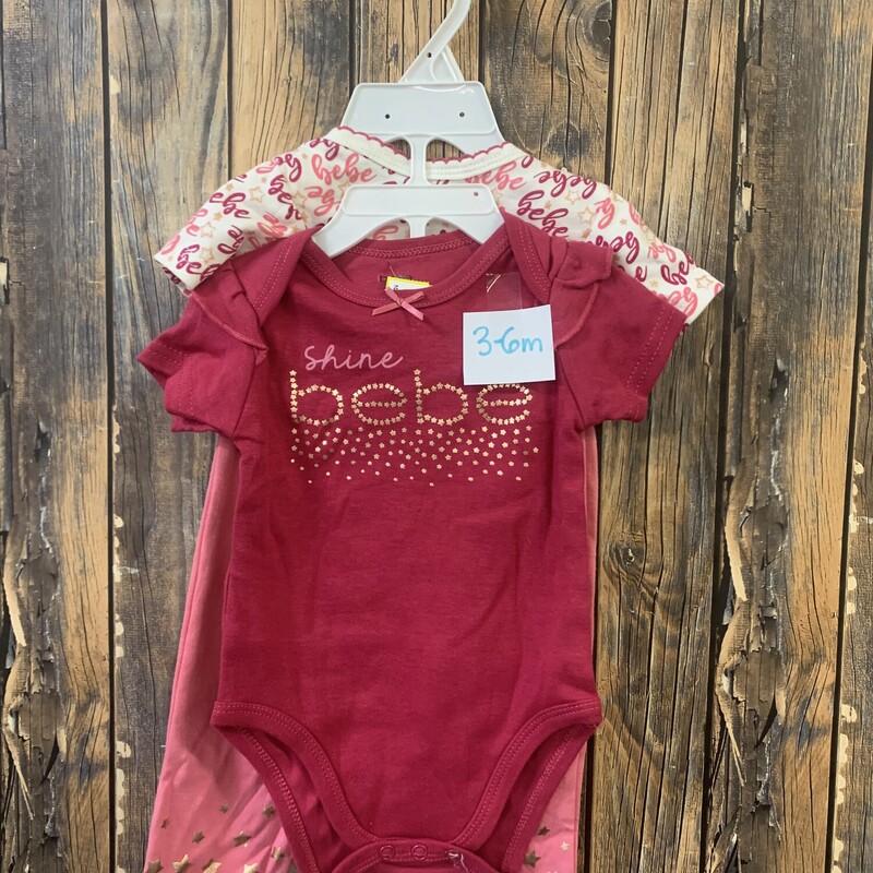 Pink BEBE Onesie Set, Size: 4.99