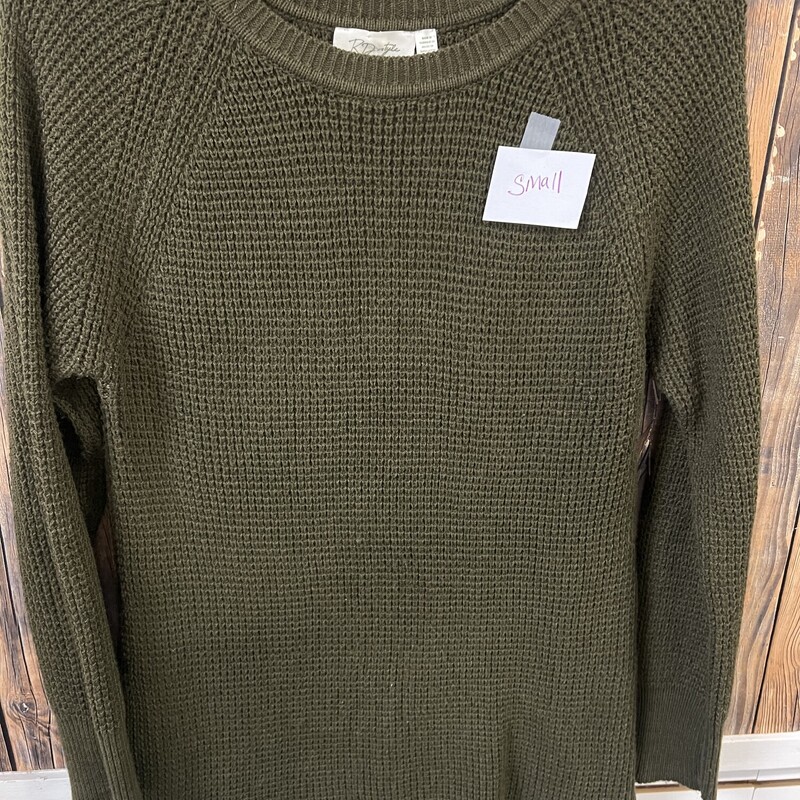 Olive Green Sweater, Size: Small