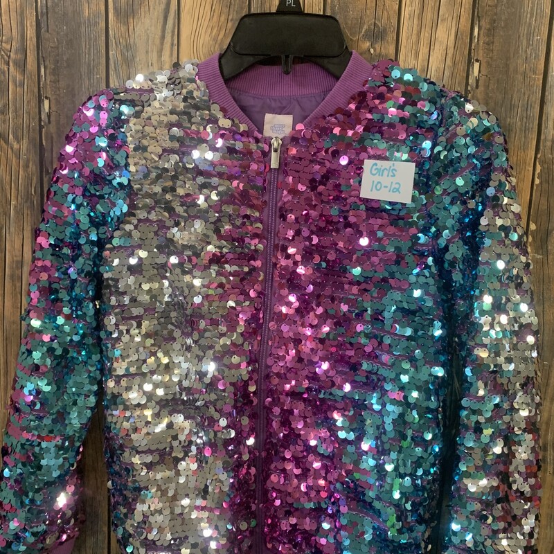 Blue/purple Sequin Jacket, Size: 10/12