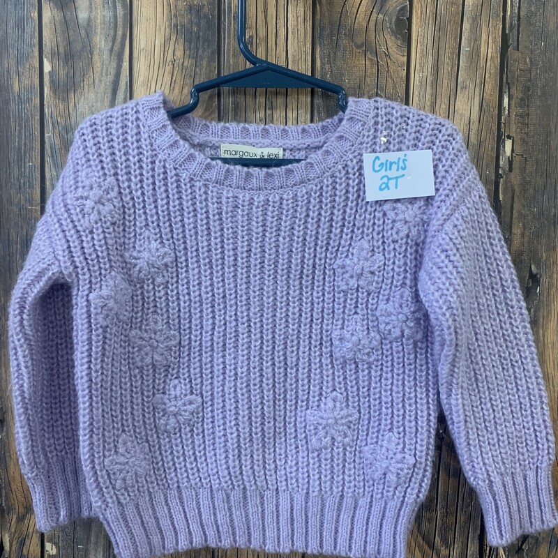 Purple Flower Sweater